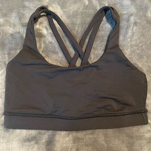 Lululemon black strappy sports bra